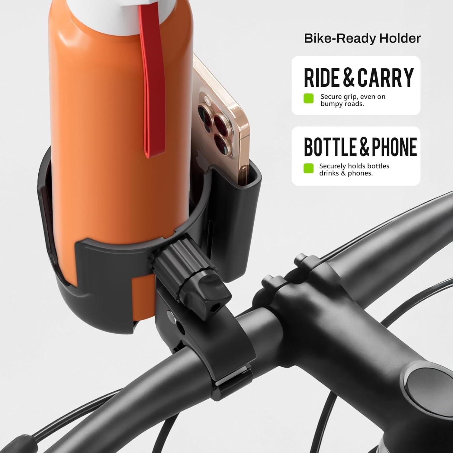 Soporte para Tazas Li & Zhao Ajustable para Cochecito Negro