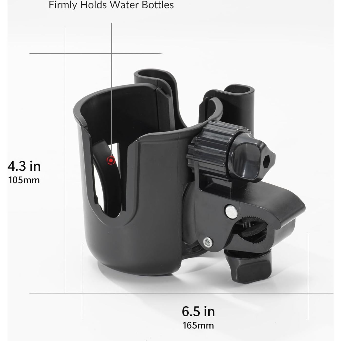 Soporte para Tazas Li & Zhao Ajustable para Cochecito Negro