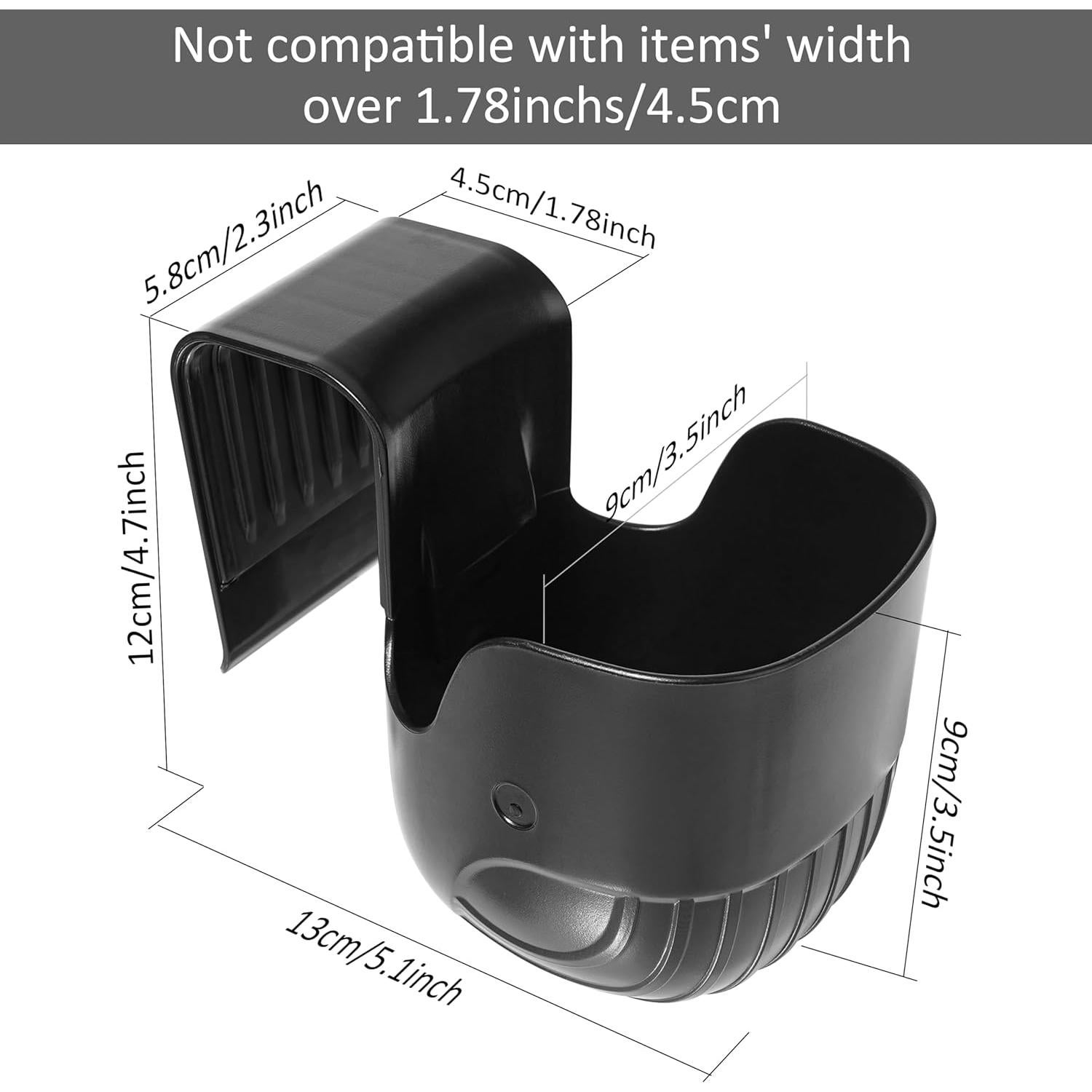 Soporte Universal para Tazas Ihaapsi Negro - Ajuste para Coche y Carritos