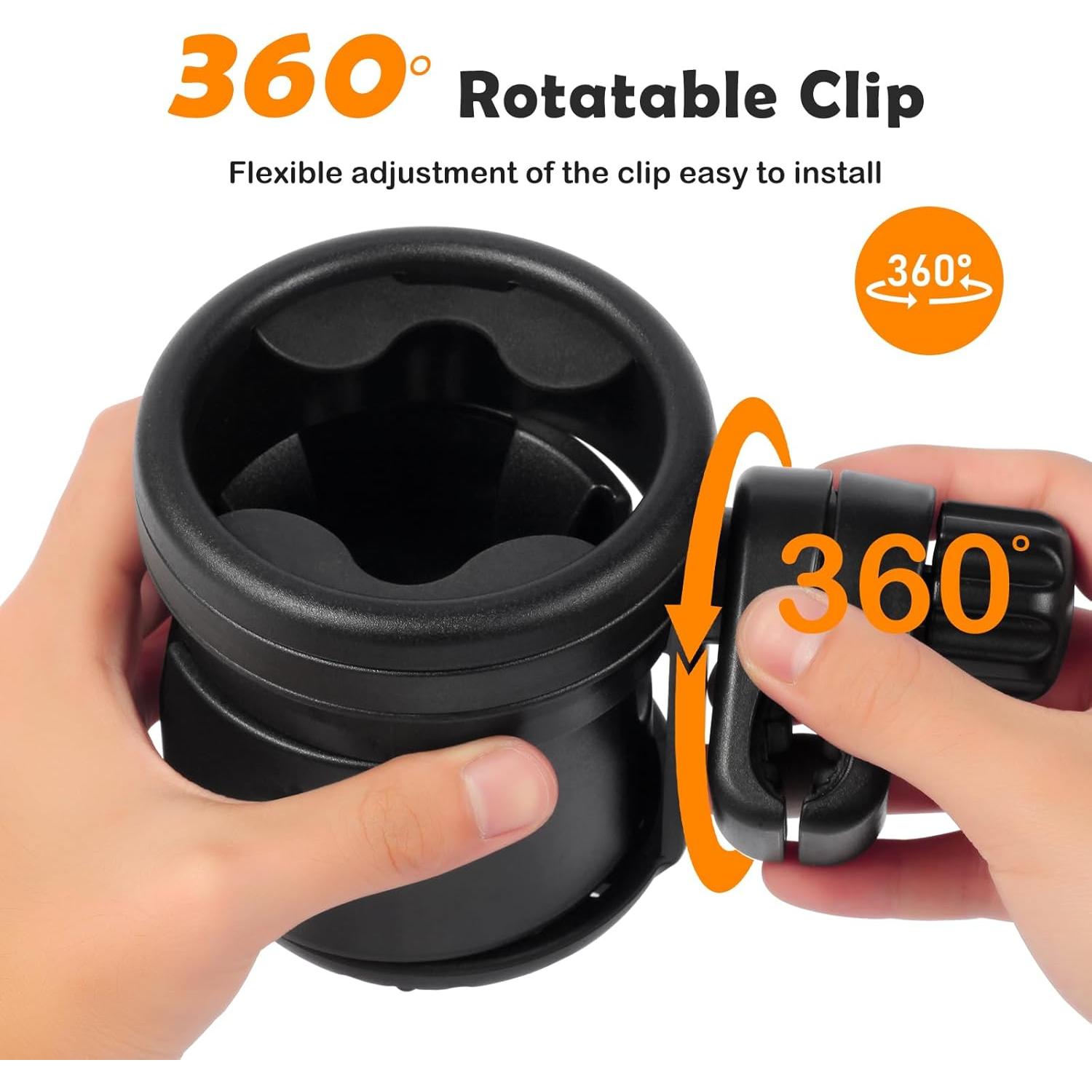 Soporte Doble para Tazas yoamez para Cochecitos Nuna - ABS y Silicona