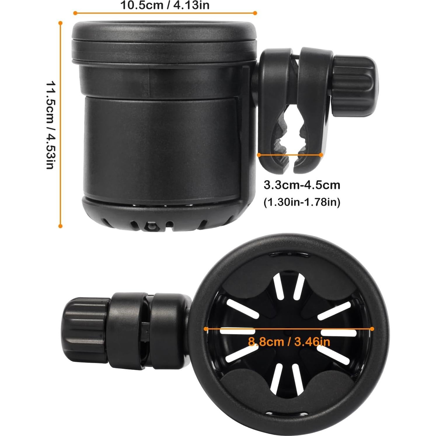Soporte Doble para Tazas yoamez para Cochecitos Nuna - ABS y Silicona