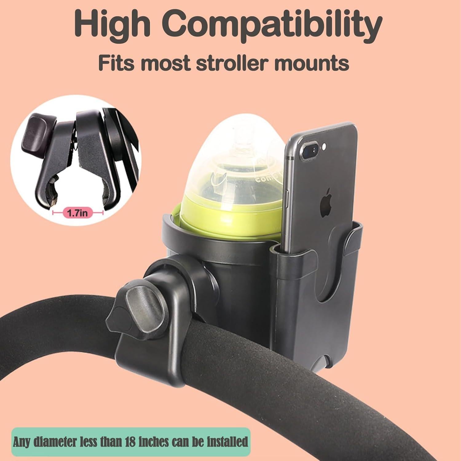 Soporte para Taza y Teléfono Elecphbo 2 en 1 Universal