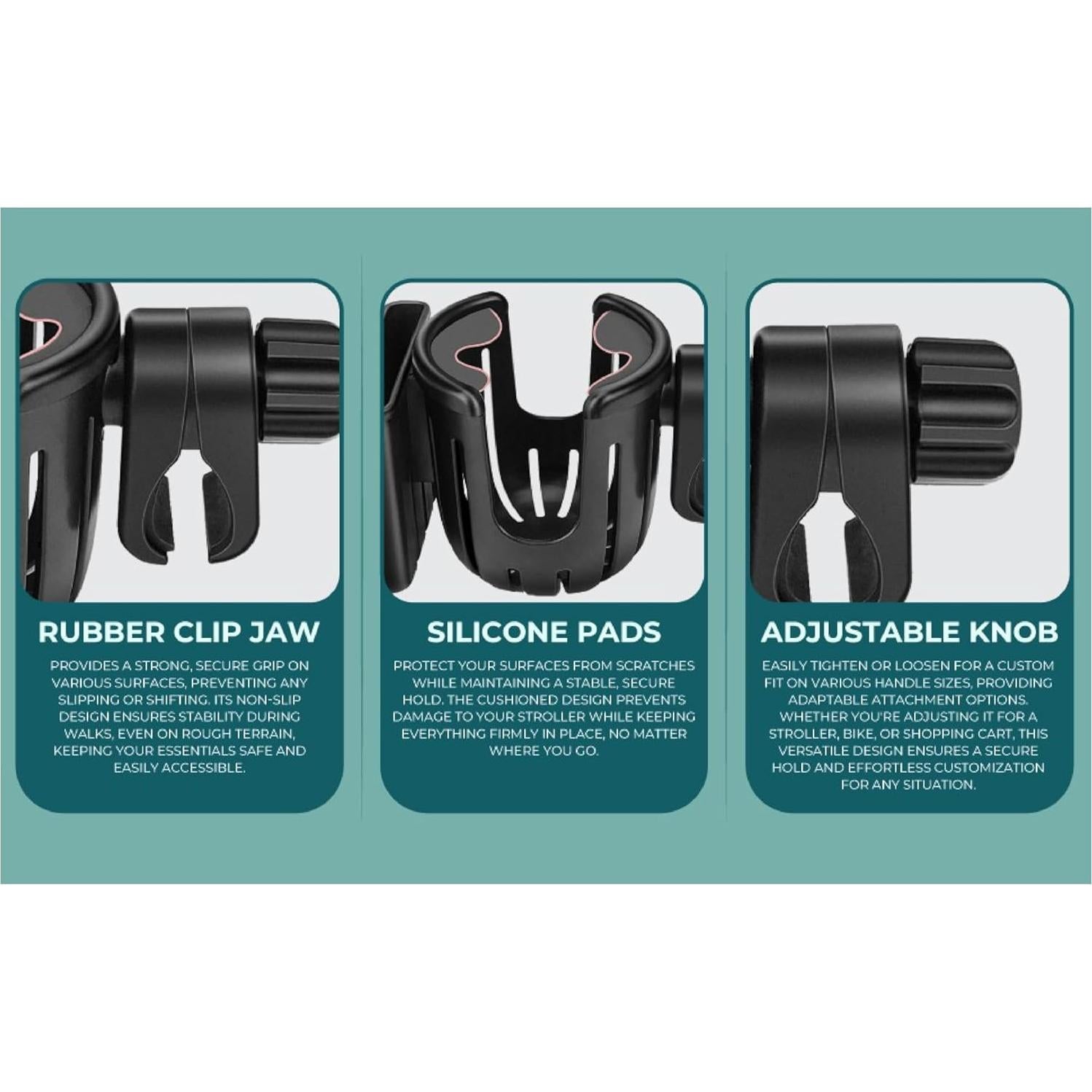 Soporte para Taza y Teléfono Móvil Tulimed 2-en-1 Negro