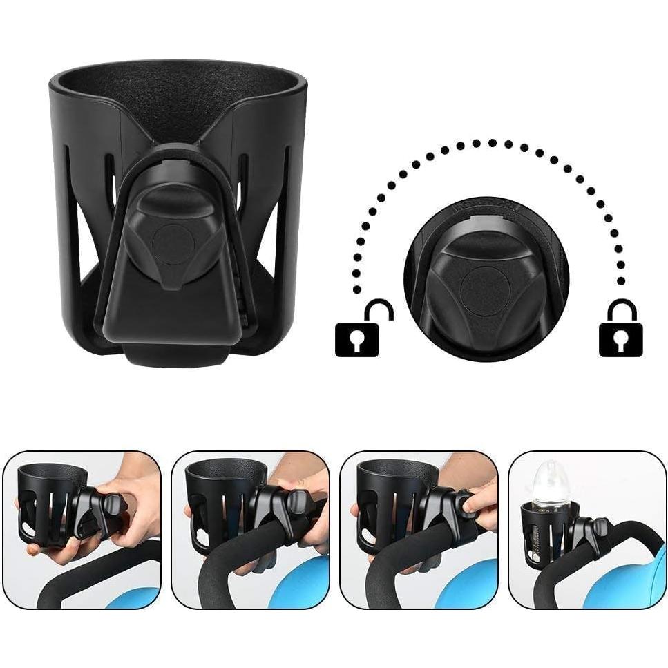 Soporte para Tazas Mompush Sea n Sip - Negro, 360° Rotación