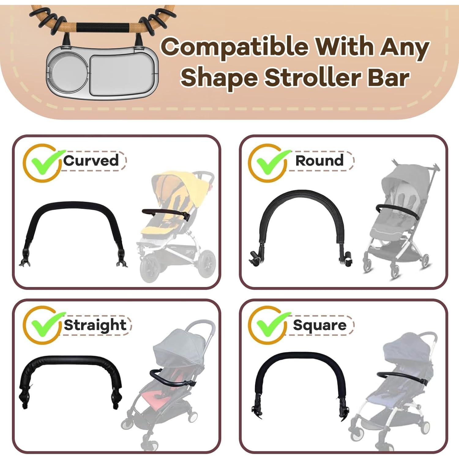 Bandeja para Cochecito Seven Sparta V4 con Soporte para Tazas