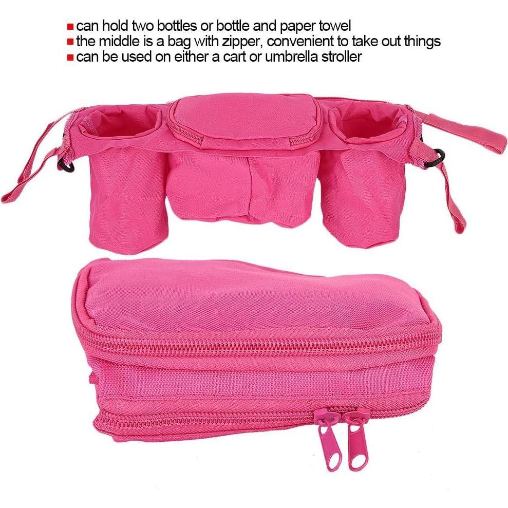 Organizador para cochecito de bebé JULYKAI Rosa 36x13x12 cm