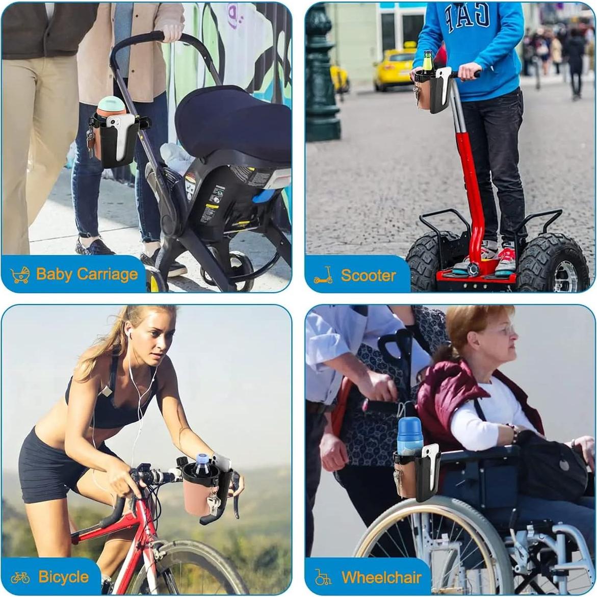 Soporte para Taza 3-en-1 Tobefore - Universal para Bicicleta y Scooter