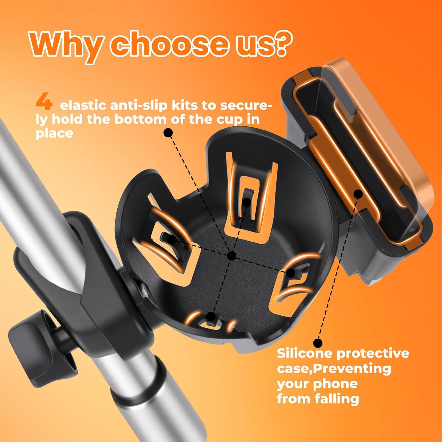 Soporte para Taza y Teléfono FOSUNKER 2 en 1 Ajustable