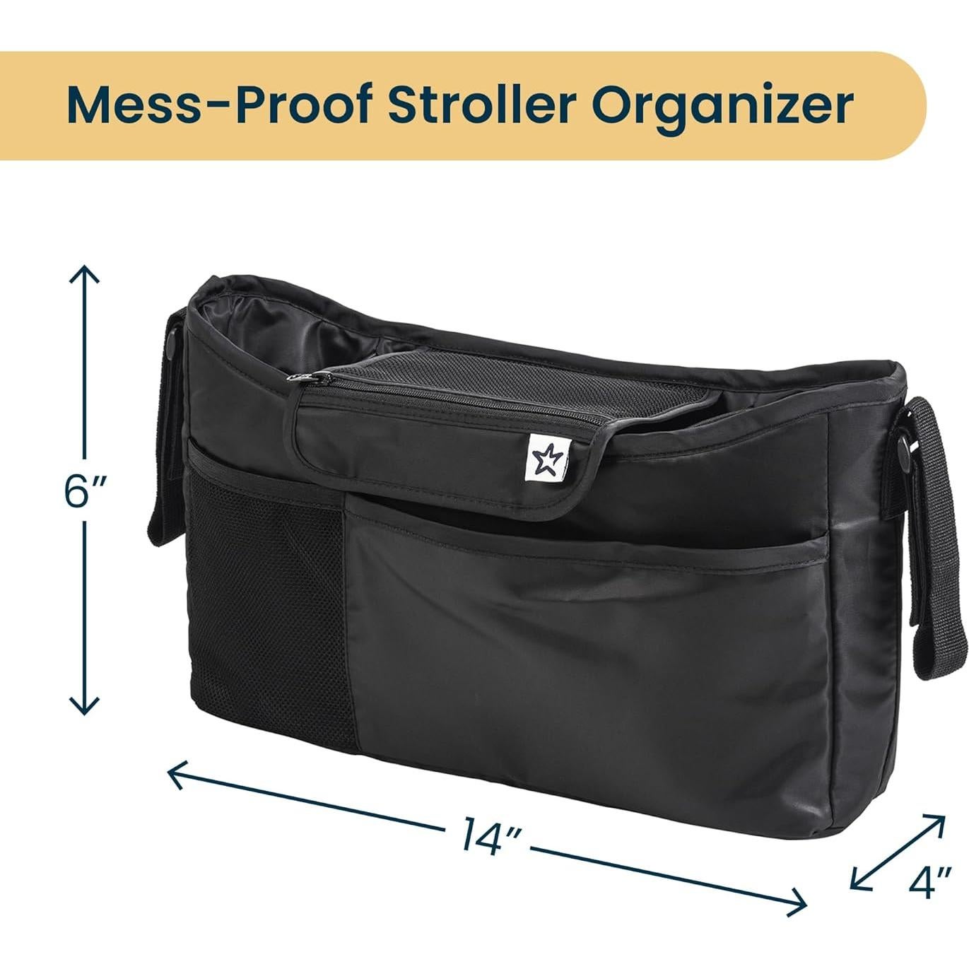 Organizador para Carriola Tiny Twinkle Negro - Caddy Impermeable