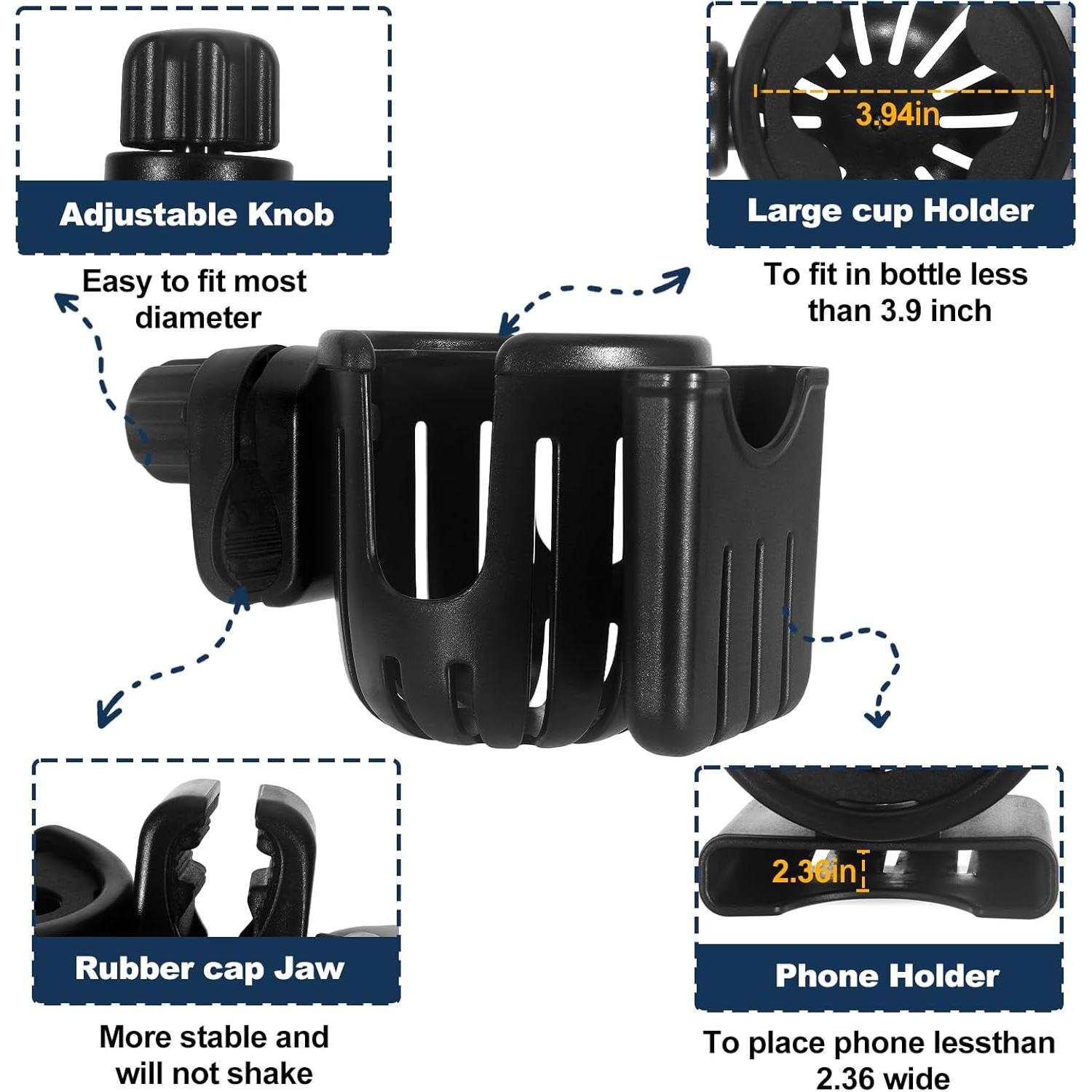 Soporte para Taza y Teléfono Runhike CDM-RCHFRW Negro