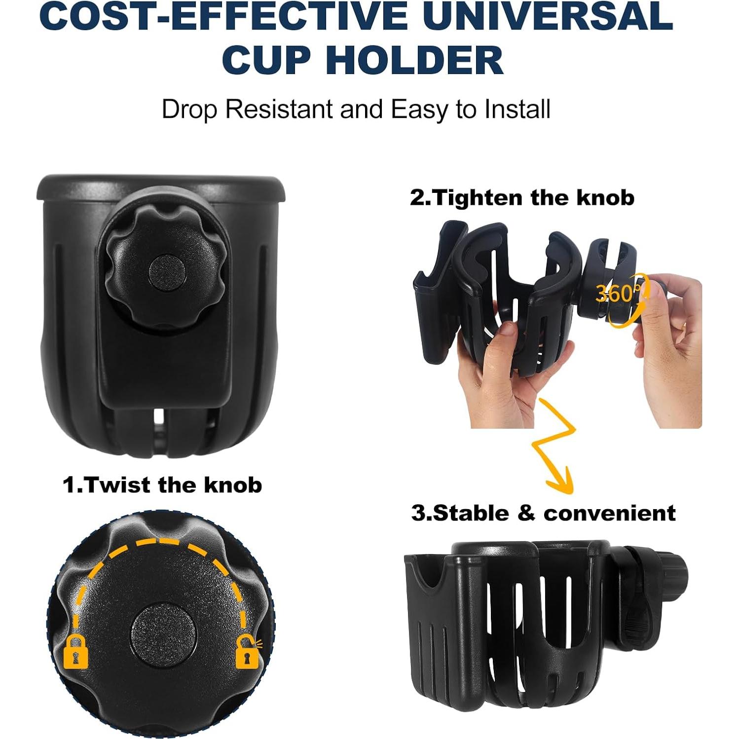 Soporte para Taza y Teléfono Runhike CDM-RCHFRW Negro