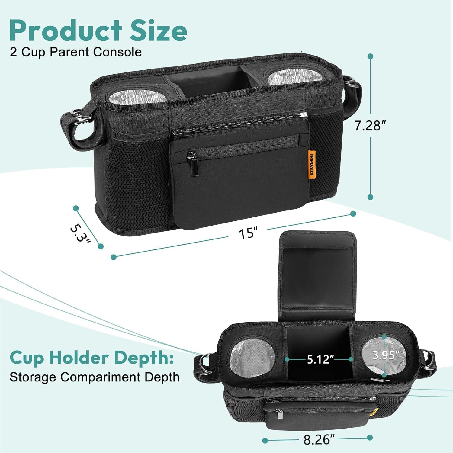 Consola para Padres Boffinby Poc-2, Organizador de Carro de Paseo