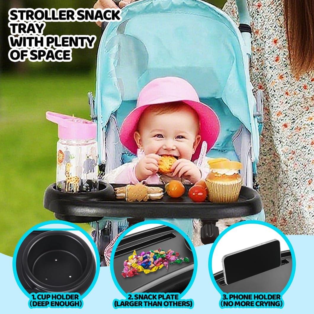 Bandeja para bocadillos universal Sjxsimwoo para cochecito