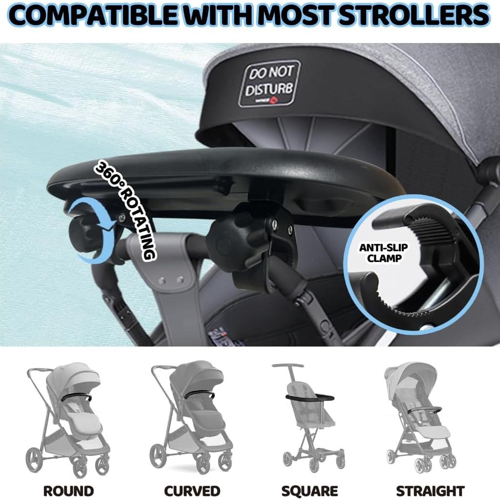 Bandeja para bocadillos universal Sjxsimwoo para cochecito