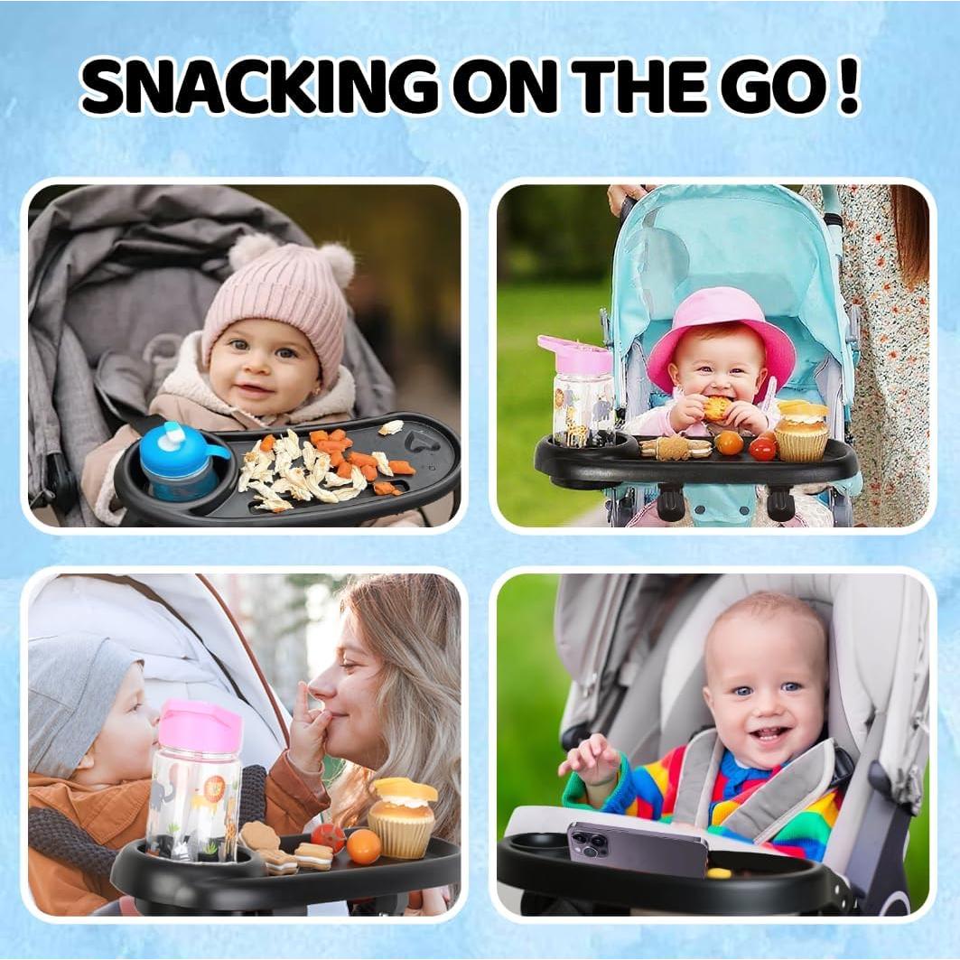 Bandeja para bocadillos universal Sjxsimwoo para cochecito