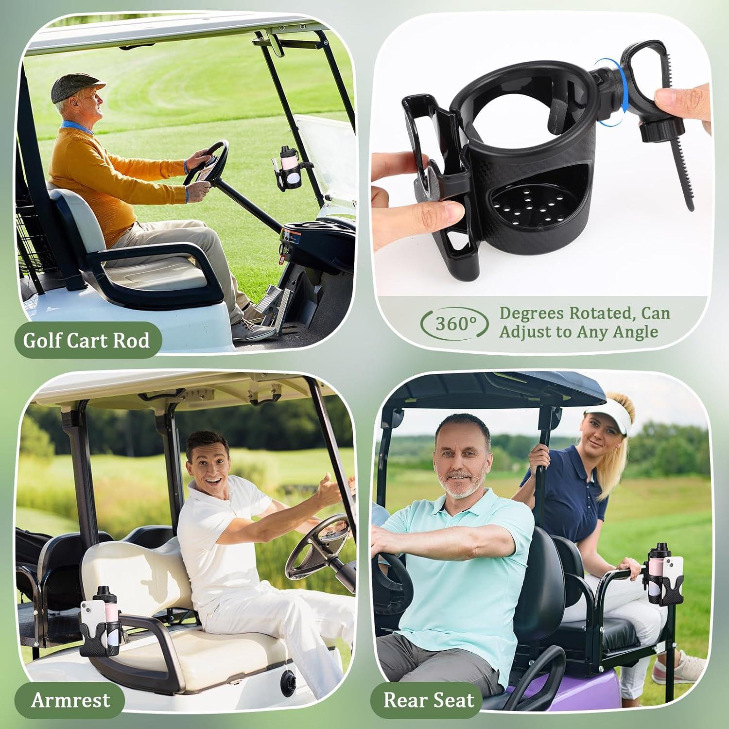 Soporte para Tazas de Carro de Golf Wonderjune 2 en 1 Negro