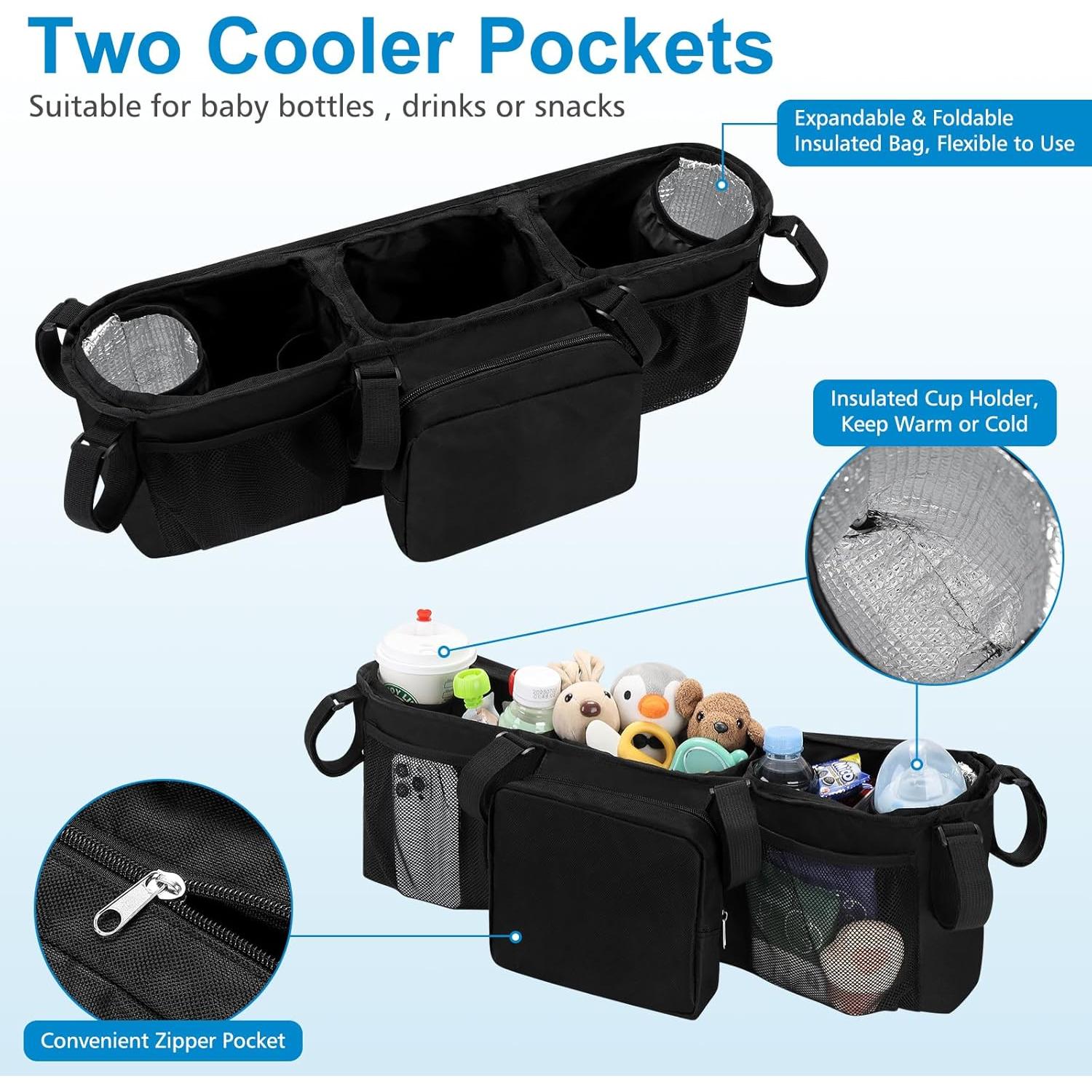 Organizador Doble Accmor para Carriola Bob Duallie y Baby Jogger