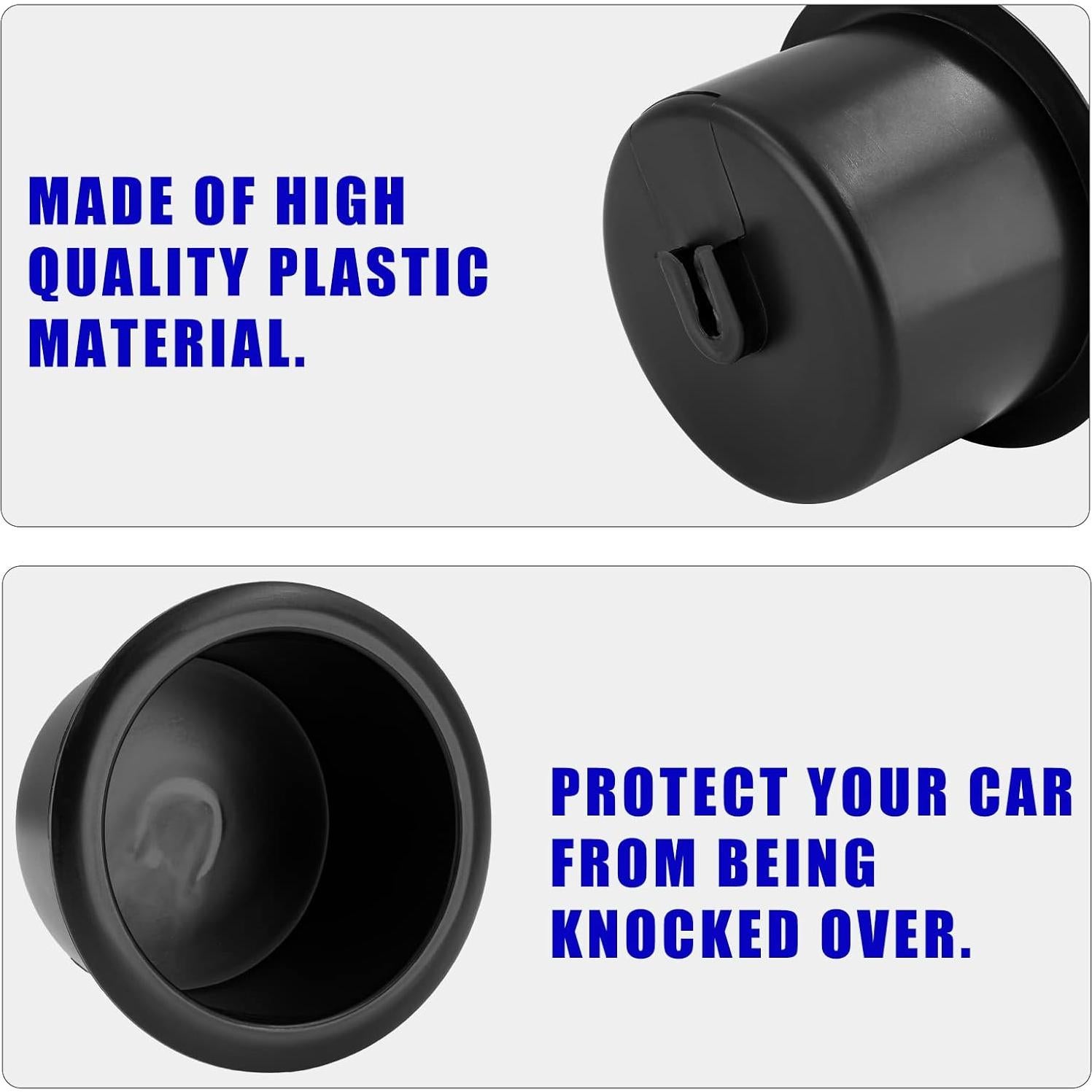 Portavasos Waziaqoc 2PCS para Silla y Coche, 86mm Negro