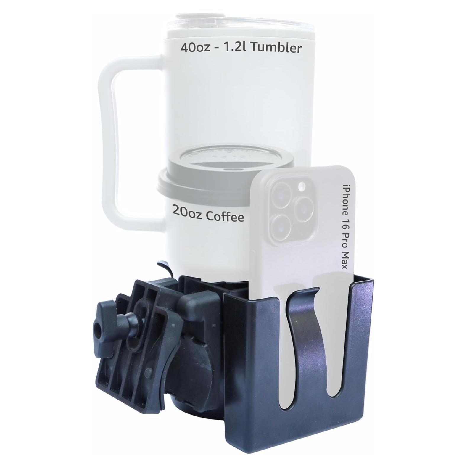 Soporte para Tazas de Carrito CarryAround - Universal, Negro