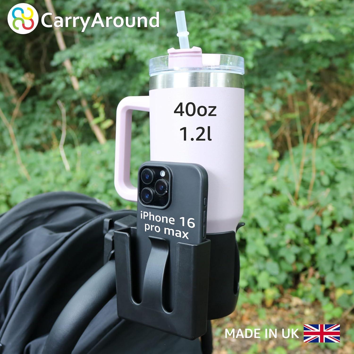 Soporte para Tazas de Carrito CarryAround - Universal, Negro