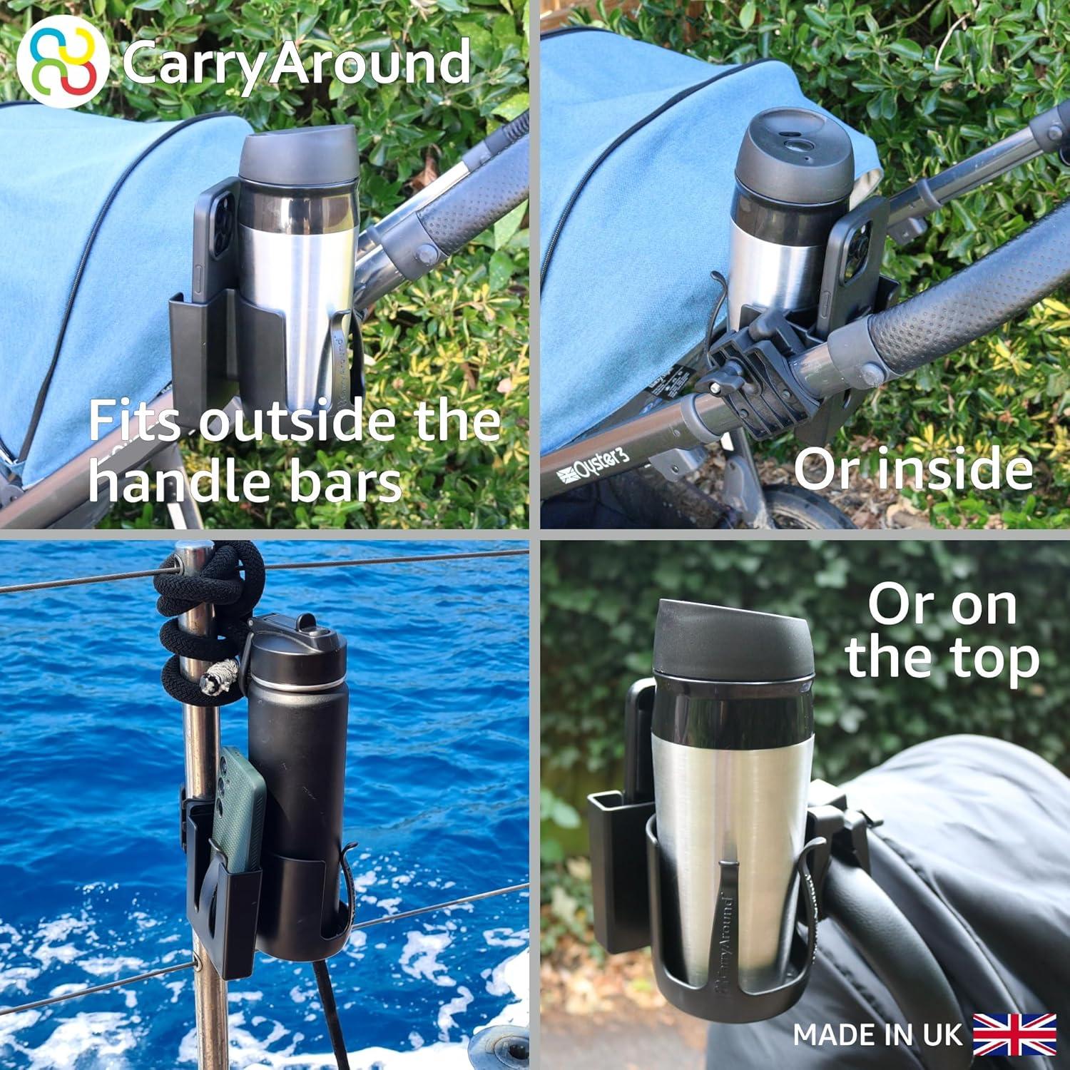 Soporte para Tazas de Carrito CarryAround - Universal, Negro