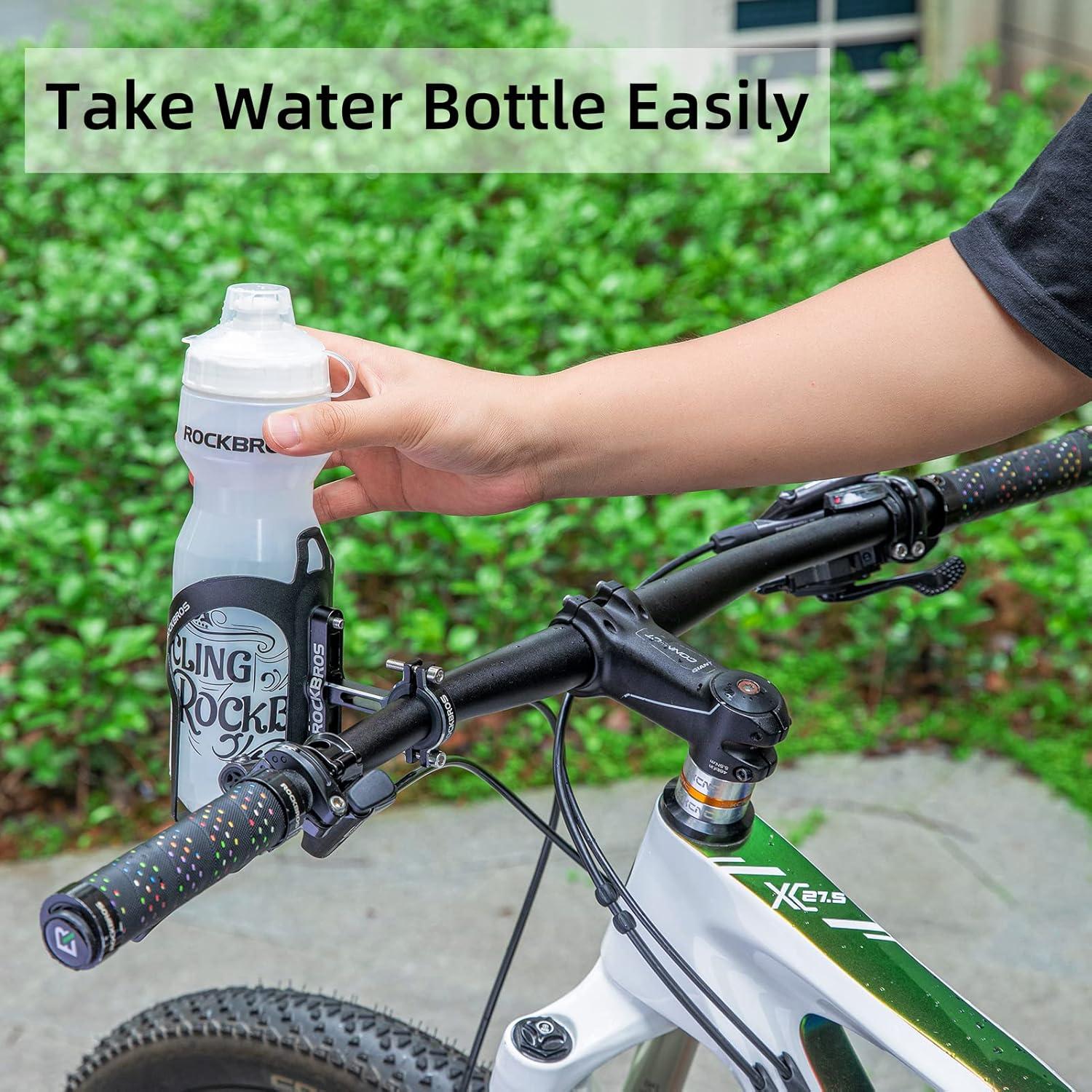 Soporte para Taza y Botella ROCKBROS, Aluminio Negro, Universal