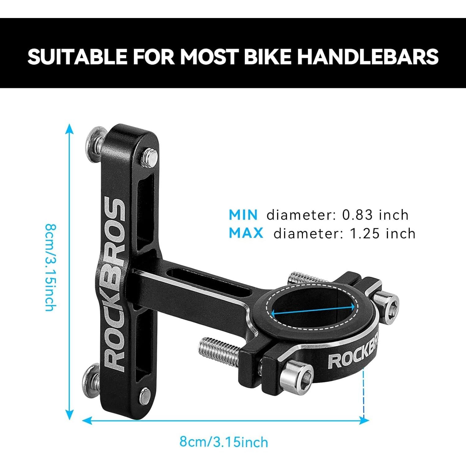 Soporte para Taza y Botella ROCKBROS, Aluminio Negro, Universal