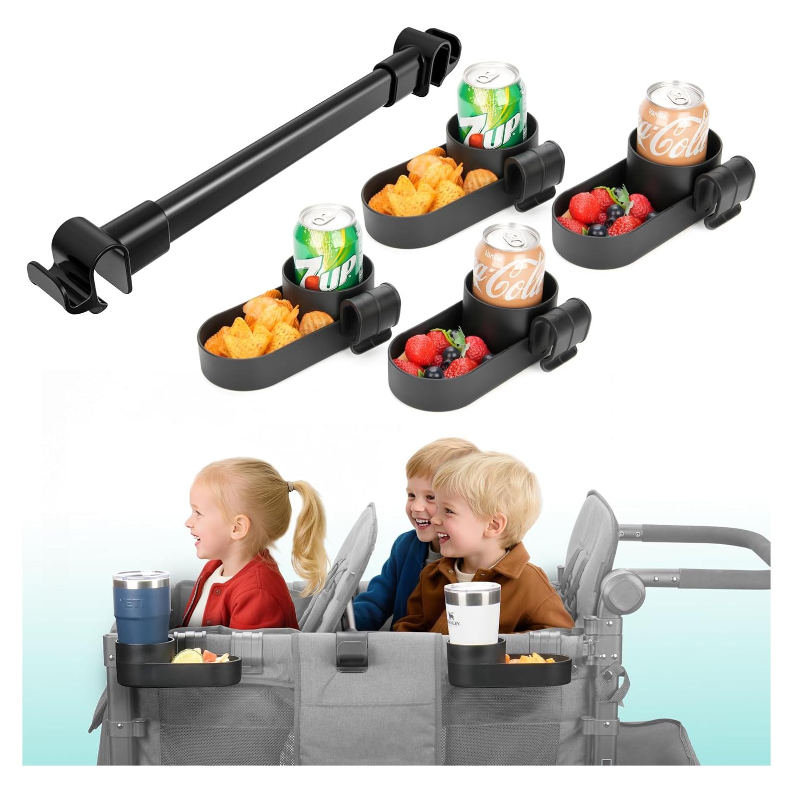 Barra de Soporte y Bandeja de Snack VIOTIIN para Carro de Paseo