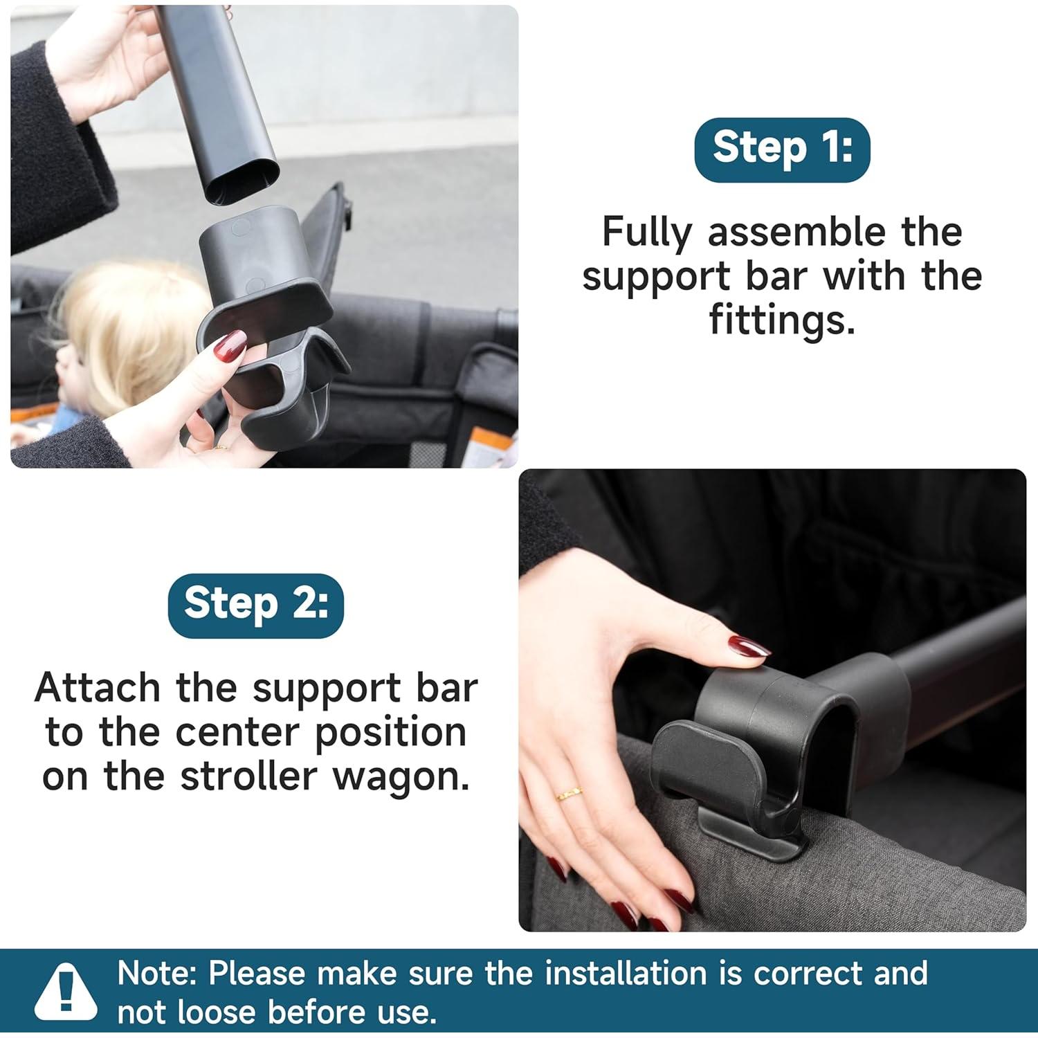 Barra de Soporte y Bandeja de Snack VIOTIIN para Carro de Paseo