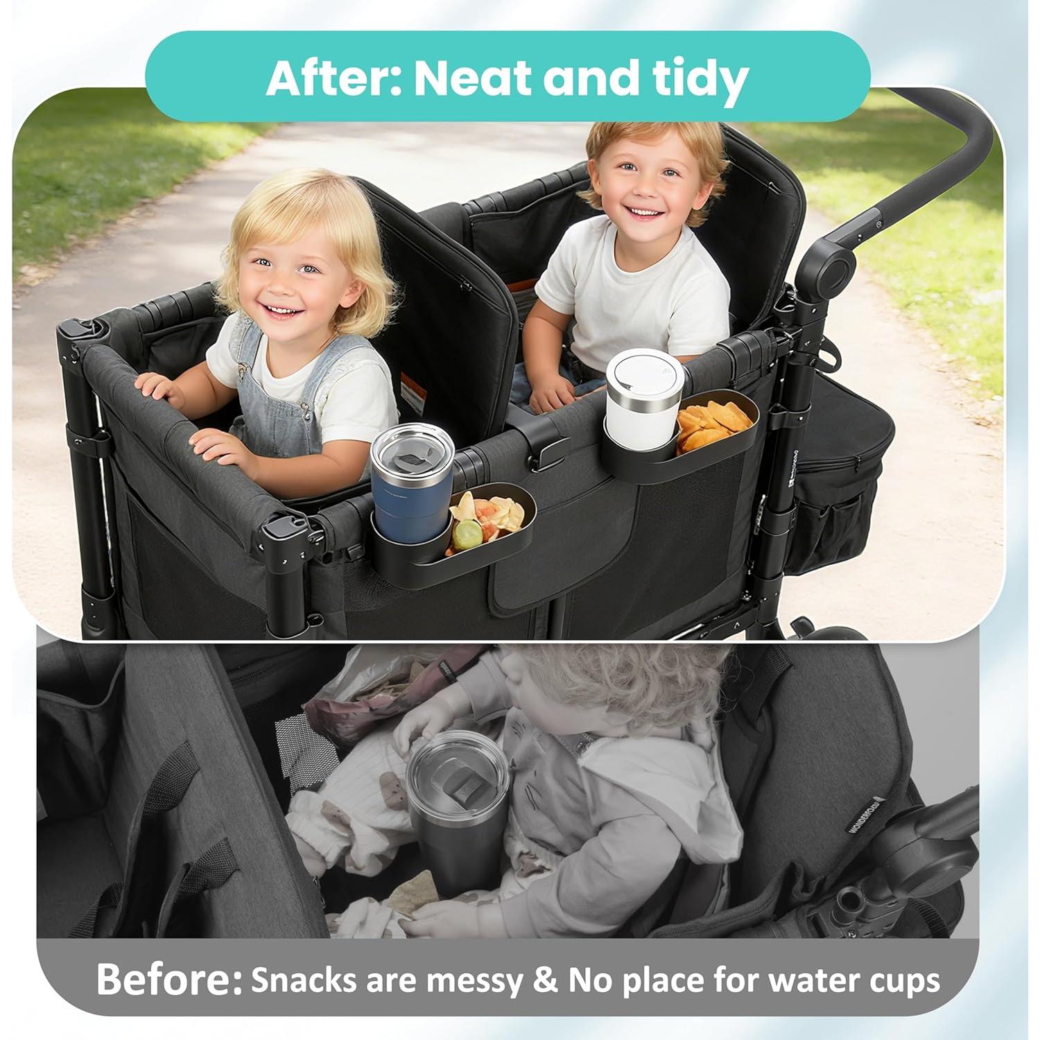 Barra de Soporte y Bandeja de Snack VIOTIIN para Carro de Paseo