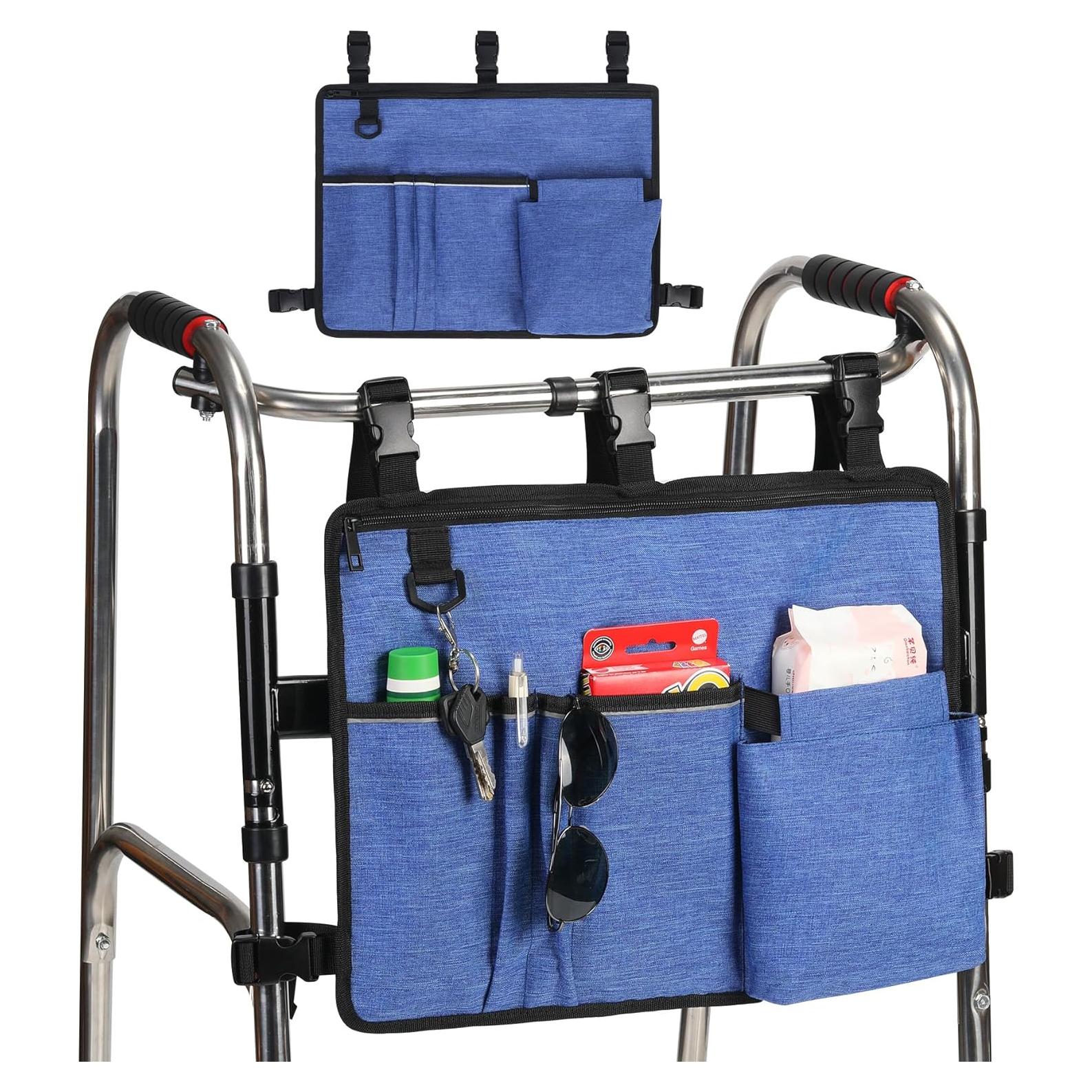 Bolsa para Andador Plegable CLEKEGBAG Azul con Soporte