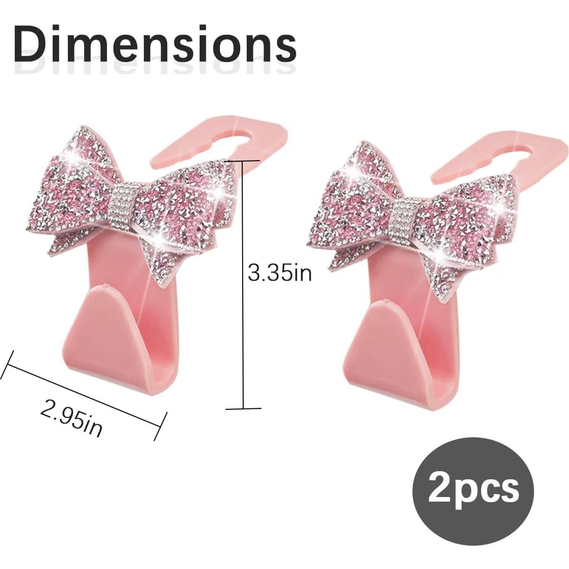 Gancho de reposacabezas de coche Bling Zpana, 2 piezas Rosa