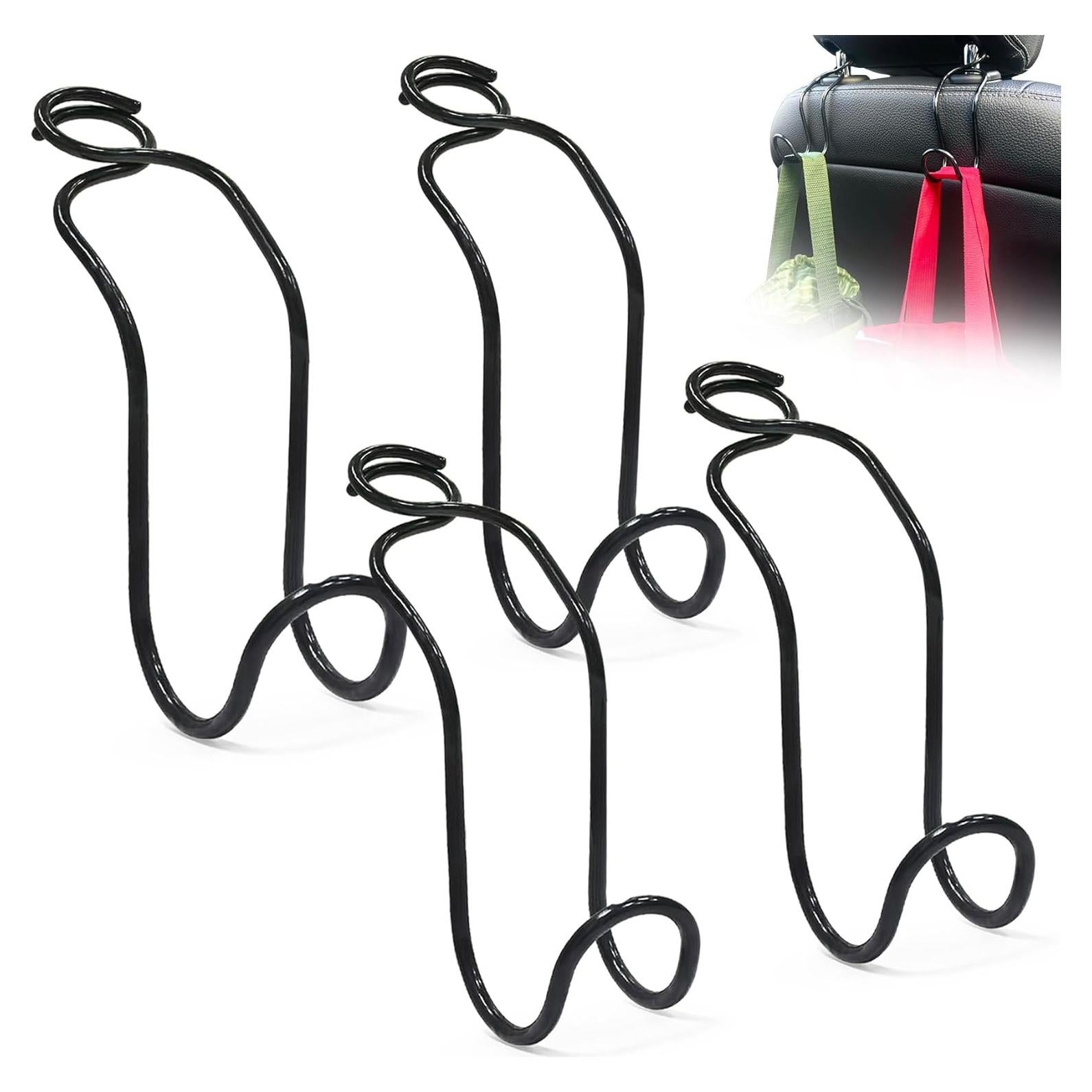 Ganchos para Reposacabezas Idefair - 4 Unidades, Soporte 27.2 kg