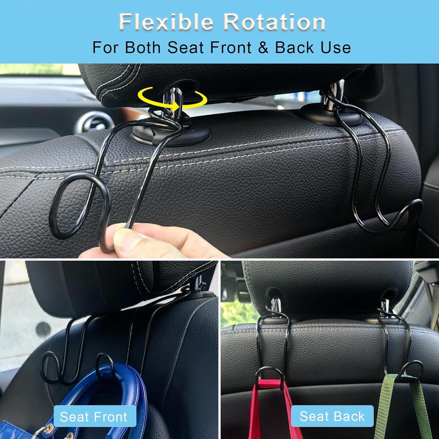 Ganchos para Reposacabezas Idefair - 4 Unidades, Soporte 27.2 kg