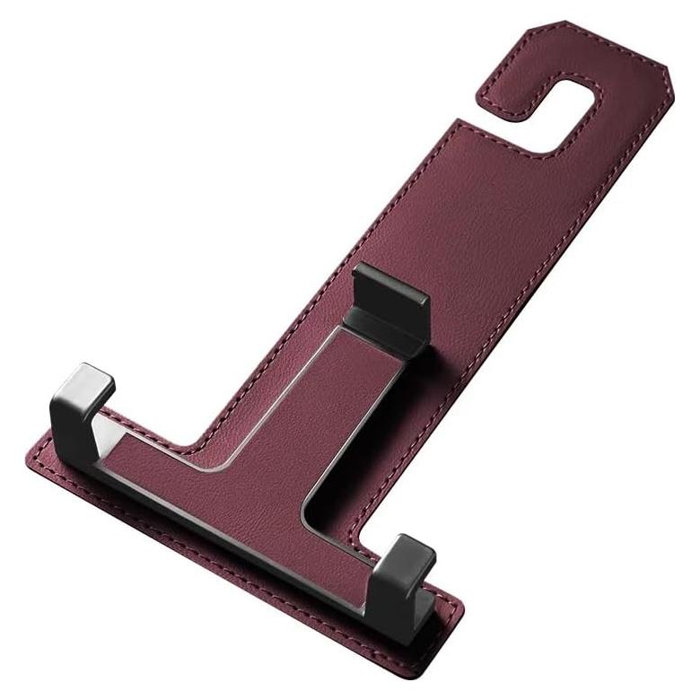 Ganchos para Reposacabezas ANULEYO de Cuero y Metal Rojo