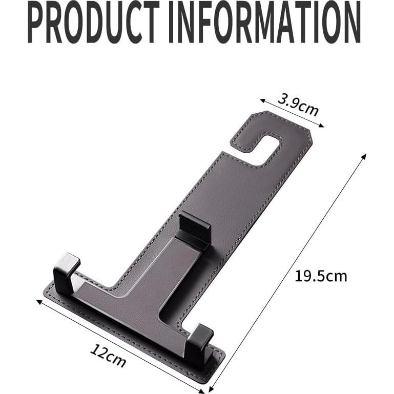 Ganchos para Reposacabezas ANULEYO de Cuero y Metal Rojo