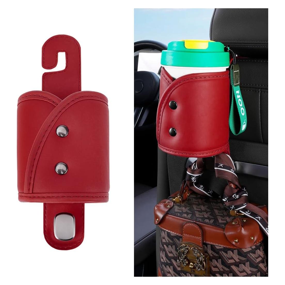 Gancho Soporte Taza Automóvil FALVFUN Rojo Ajuste Universal