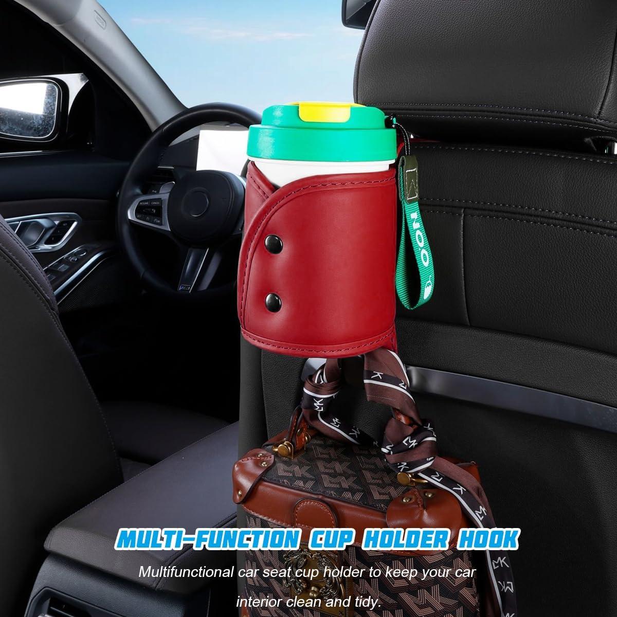 Gancho Soporte Taza Automóvil FALVFUN Rojo Ajuste Universal