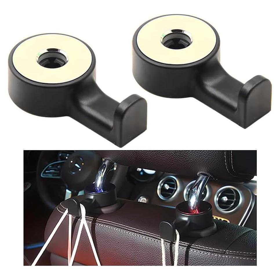 Gancho Oculto para Reposacabezas HZEL - 2 Piezas Plata