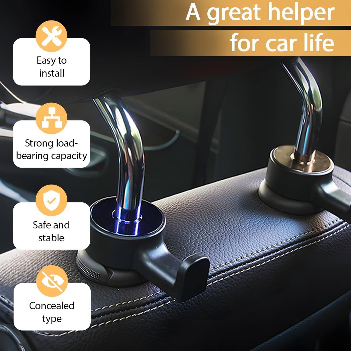 Gancho Oculto para Reposacabezas HZEL - 2 Piezas Plata