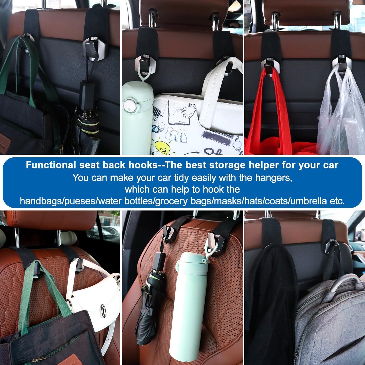 Ganchos de Suede para Auto Yimoyop - Soporte para Bolsas