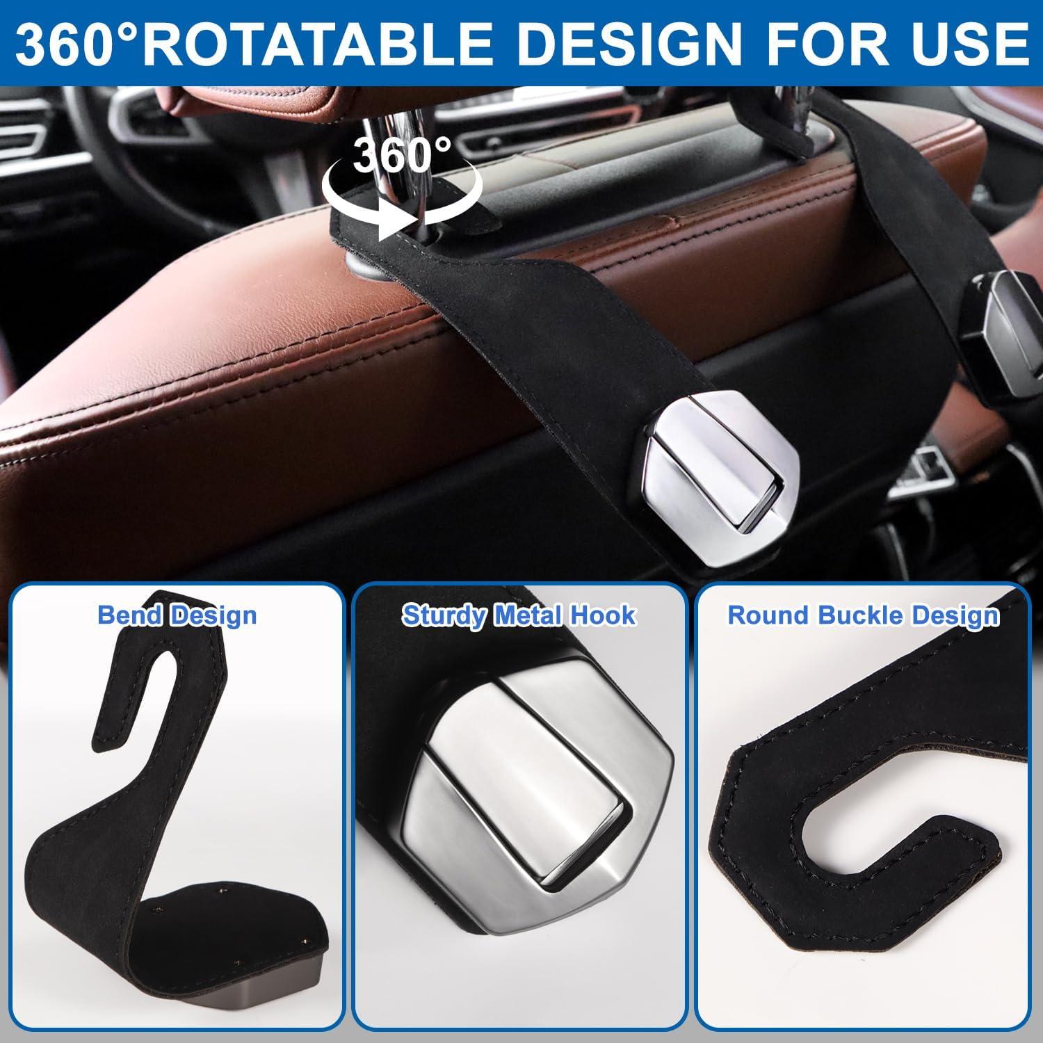 Ganchos de Suede para Auto Yimoyop - Soporte para Bolsas