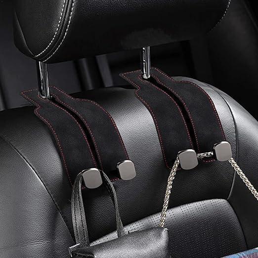 Ganchos para bolso de coche QCGK-11217 - Soporte negro 2 unidades