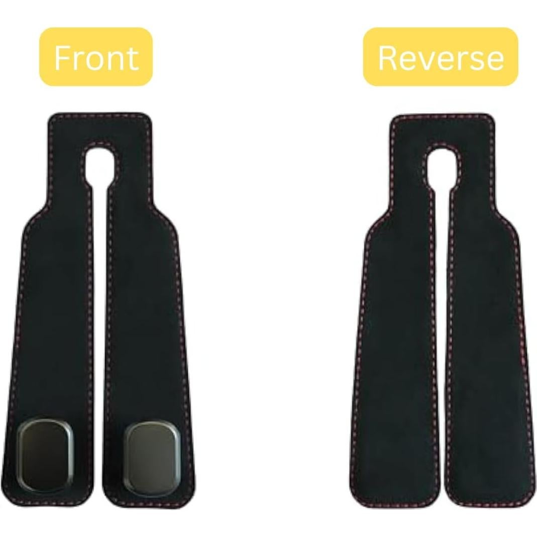 Ganchos para bolso de coche QCGK-11217 - Soporte negro 2 unidades