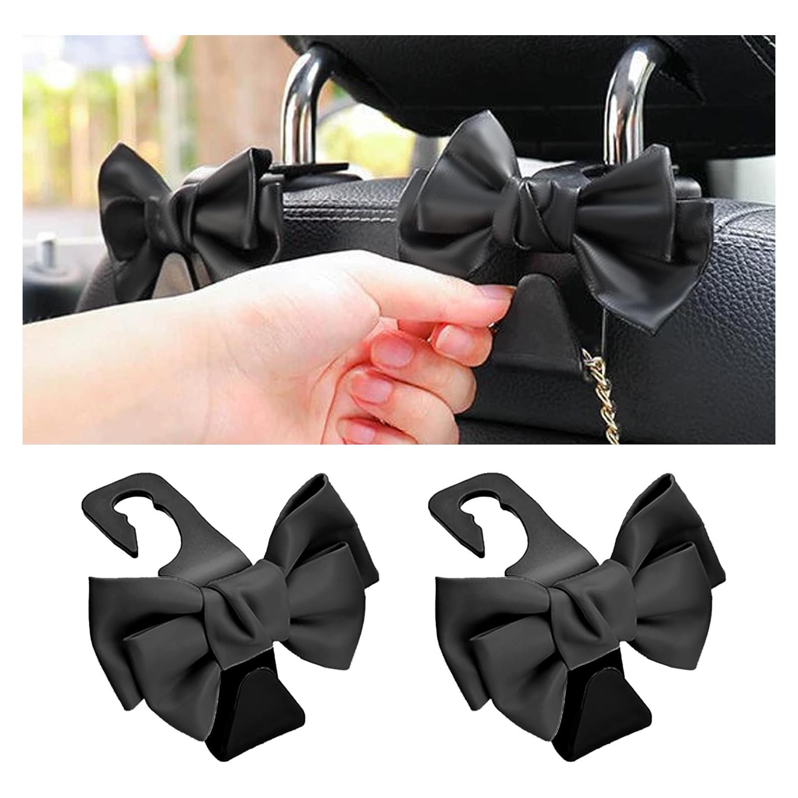 Ganchos para Reposacabezas de Asiento de Coche Tioollev - 2 PCS Negro