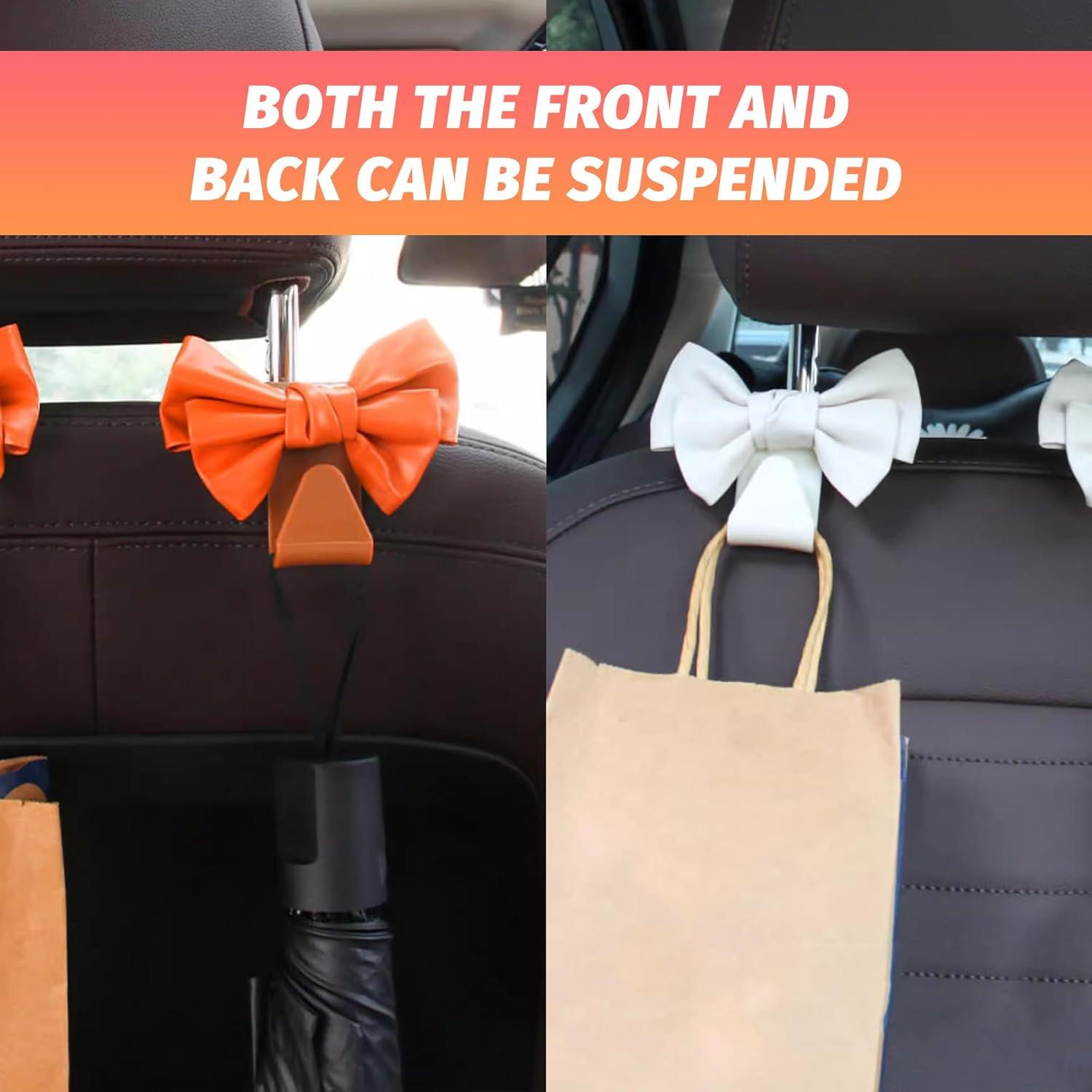 Ganchos para Reposacabezas de Asiento de Coche Tioollev - 2 PCS Negro