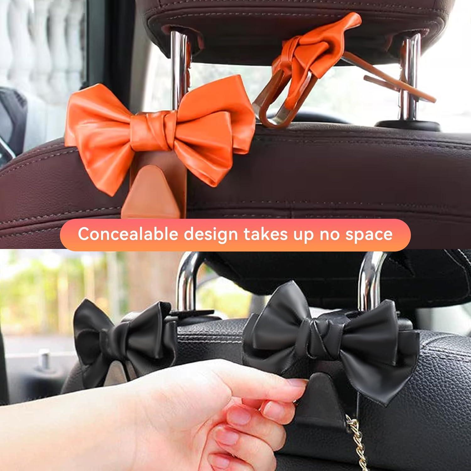 Ganchos para Reposacabezas de Asiento de Coche Tioollev - 2 PCS Negro