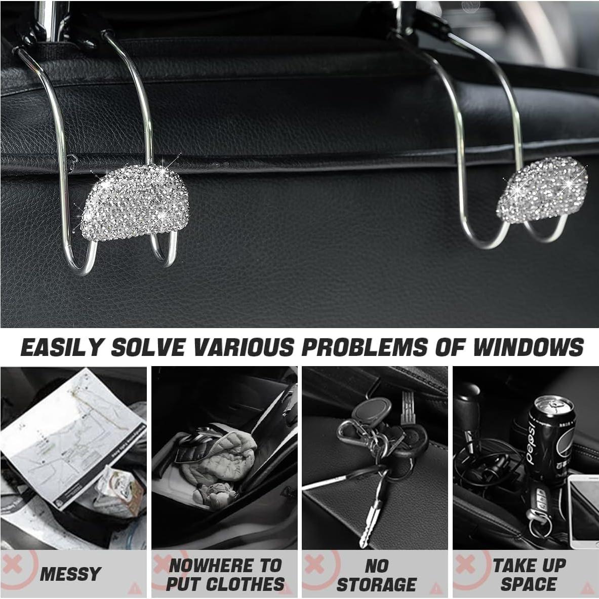 Gancho para Reposacabezas AUCELI 2 Pack Blanco Organizador