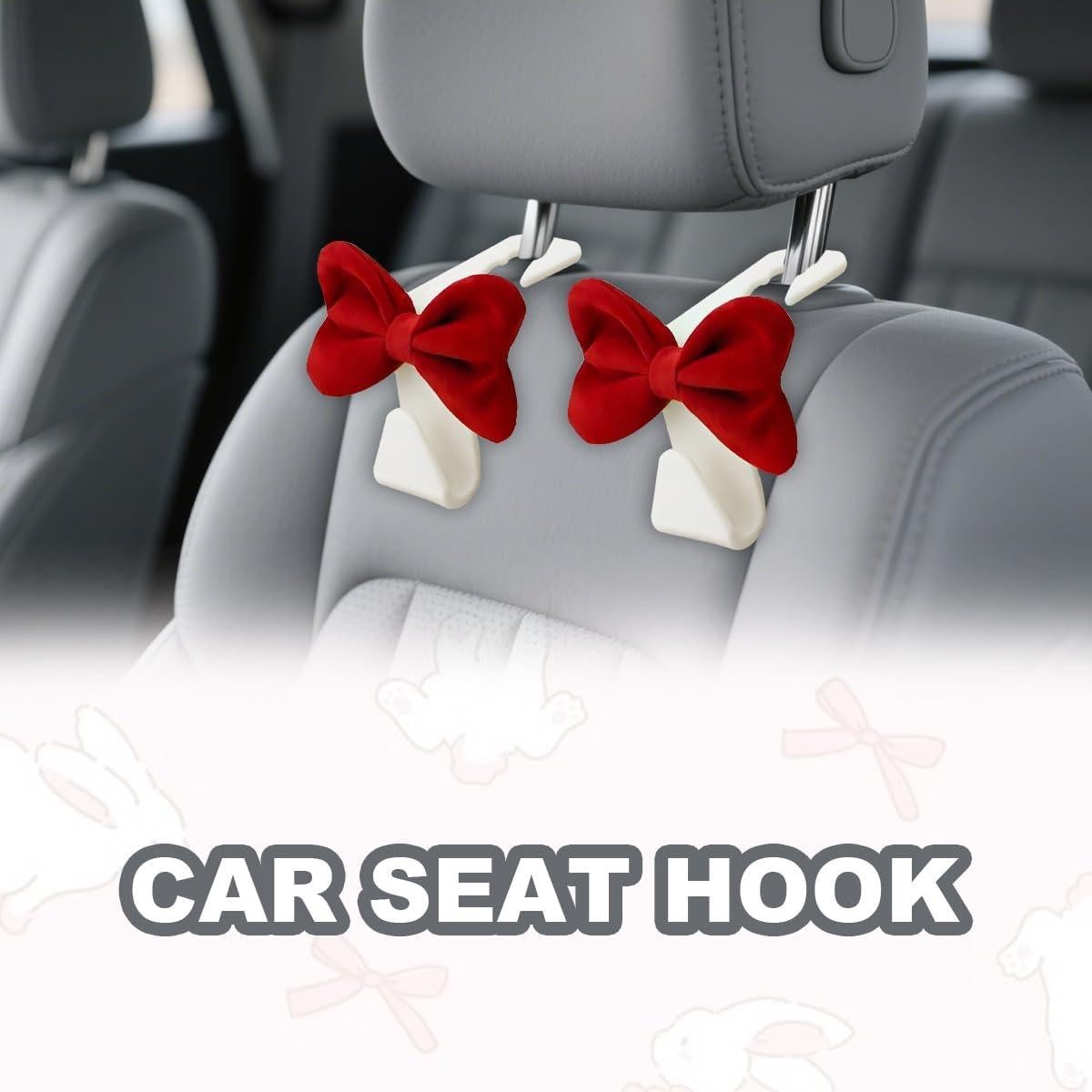 Gancho para Reposacabezas de Coche BESULEN 2 Pcs Rojo/Blanco