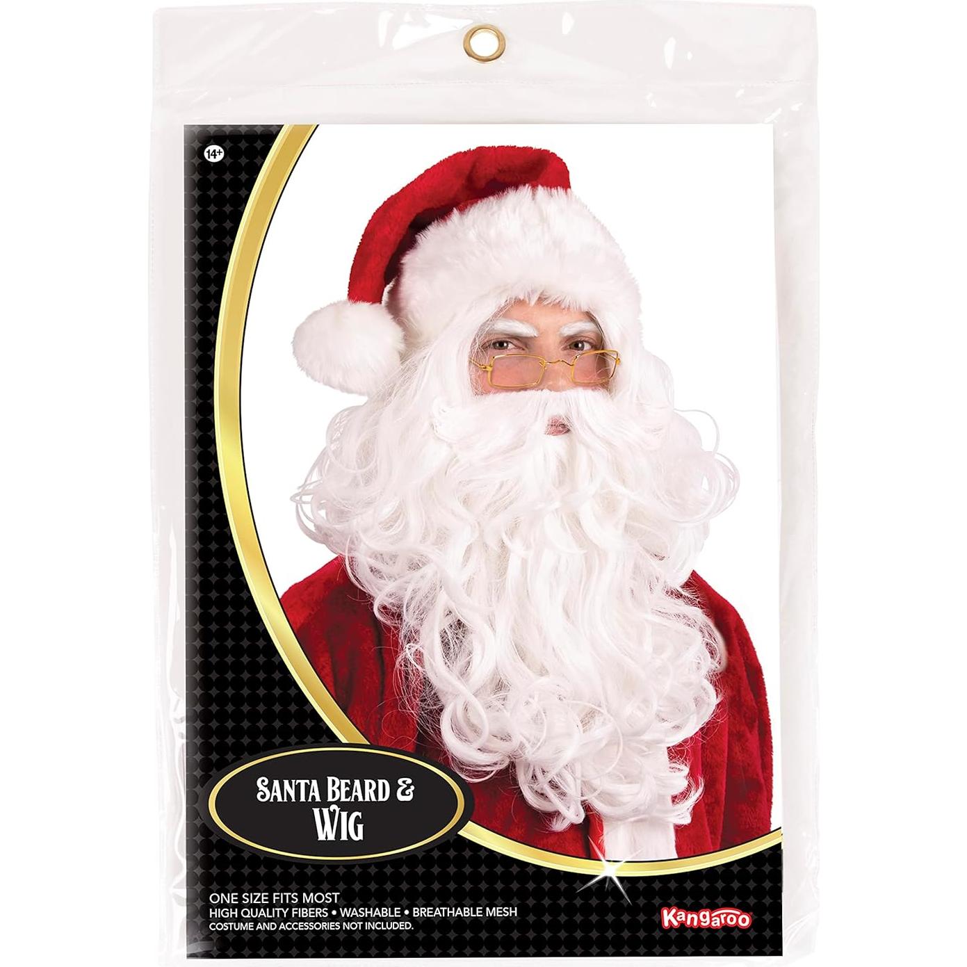 Conjunto Barba y Peluca de Santa Claus Kangaroo - Accesorios